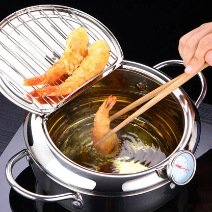 TempuraElite™ - Perfekte Tempura-Fritteuse mit Thermometer [Letzter Tag Rabatt]