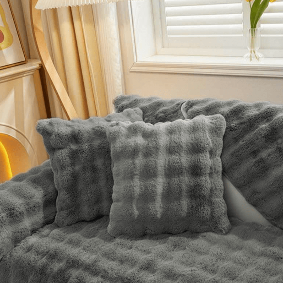 ComfortSeat - Rutschfester Premium Plüschsofa-Bezug