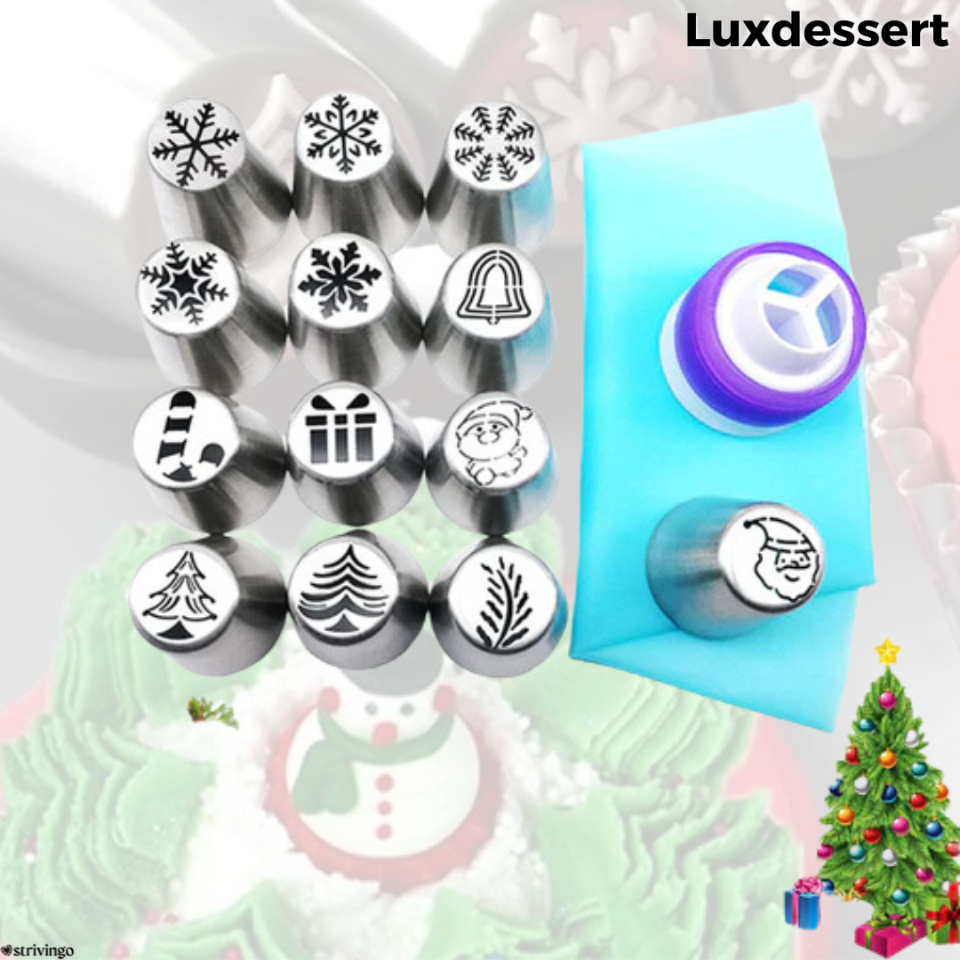 DecoBake - Spritzdüsen im 13er Set, einfaches Backen wie ein Profi [Letzter Tag Rabatt]