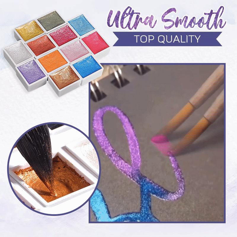 50% RABATT | ArtisticGleam™ - Metallic-Aquarellmalerei-Set [Letzter Tag Rabatt]