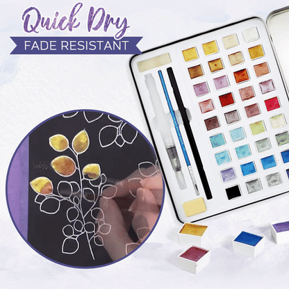 50% RABATT | ArtisticGleam™ - Metallic-Aquarellmalerei-Set [Letzter Tag Rabatt]