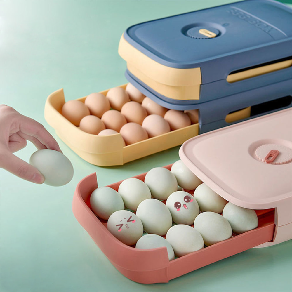 50% RABATT | FreshEggies™ - Automatisch rollender Eierorganisator mit 3 Schichten [Letzter Tag Rabatt]