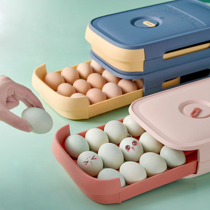 50% RABATT | FreshEggies™ - Automatisch rollender Eierorganisator mit 3 Schichten [Letzter Tag Rabatt]
