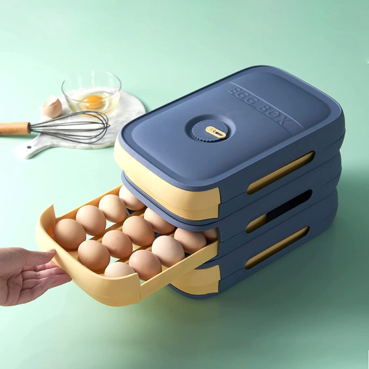 50% RABATT | FreshEggies™ - Automatisch rollender Eierorganisator mit 3 Schichten [Letzter Tag Rabatt]
