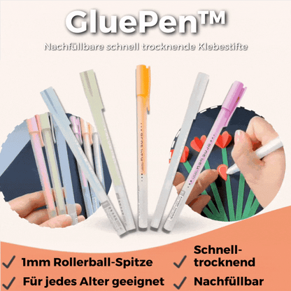 3+3 GRATIS | GluePen - Präzisionsklebstoff Nachfüllbare Klebestifte mit Rollerspitze [Letzter Tag Rabatt]