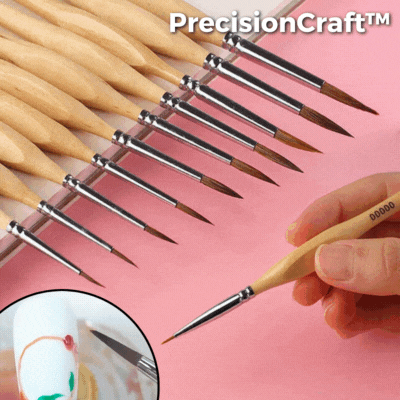 PrecisionCraft - Malen mit Präzision! - Satz von 11 Bürsten