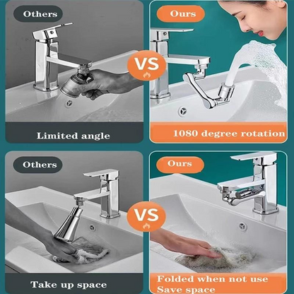 1+1 GRATIS | AquaTwist™ - 360° schwenkbarer Wasserhahn mit verstellbarer Brause [Letzter Tag Rabatt]