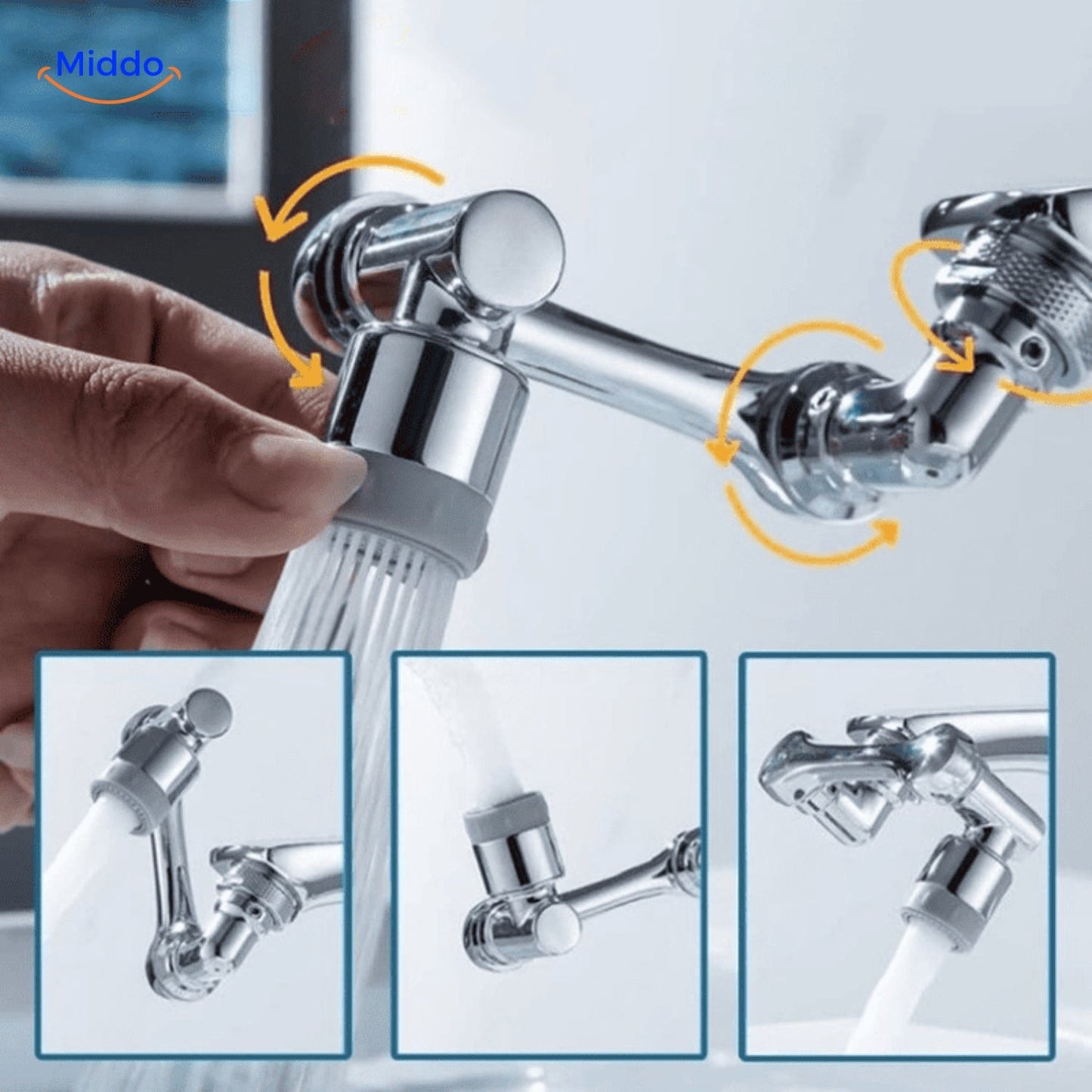 1+1 GRATIS | AquaTwist™ - 360° schwenkbarer Wasserhahn mit verstellbarer Brause [Letzter Tag Rabatt]