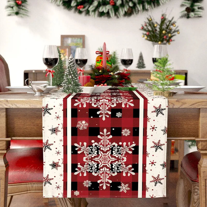 WinterTable - Weihnachts-Tischläufer aus Leinen [Letzter Tag Rabatt]