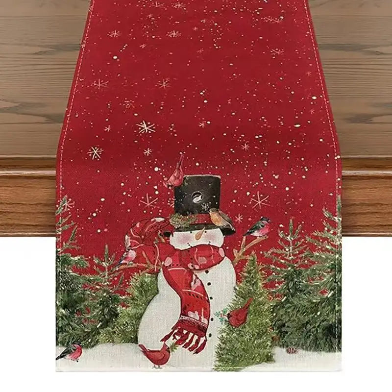 WinterTable - Weihnachts-Tischläufer aus Leinen [Letzter Tag Rabatt]