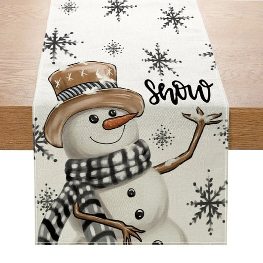 WinterTable - Weihnachts-Tischläufer aus Leinen [Letzter Tag Rabatt]