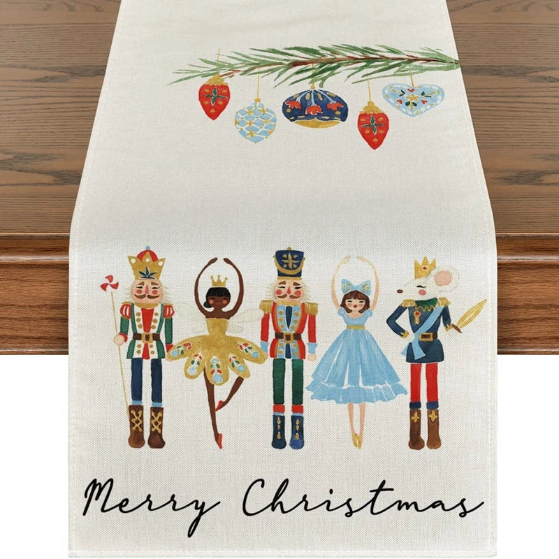 WinterTable - Weihnachts-Tischläufer aus Leinen [Letzter Tag Rabatt]