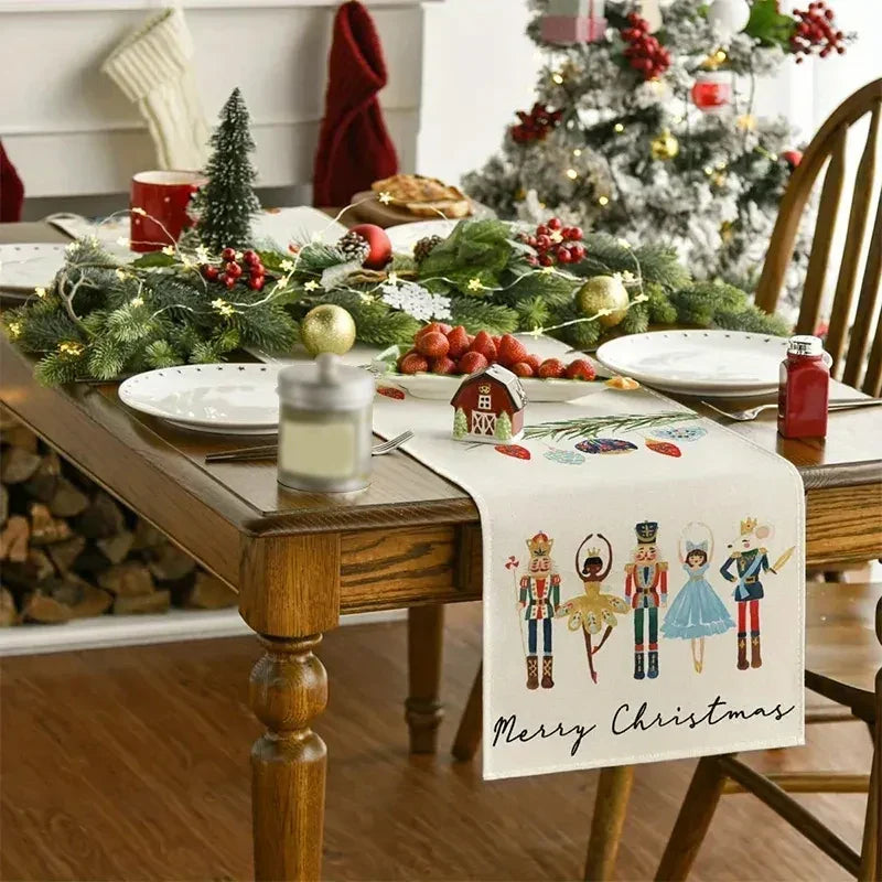 WinterTable - Weihnachts-Tischläufer aus Leinen [Letzter Tag Rabatt]