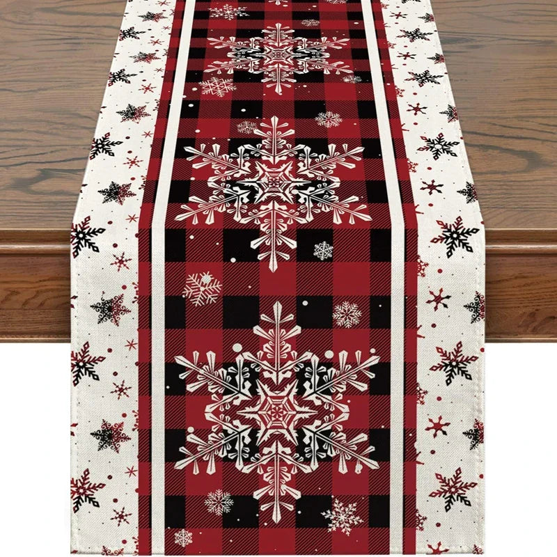 WinterTable - Weihnachts-Tischläufer aus Leinen [Letzter Tag Rabatt]