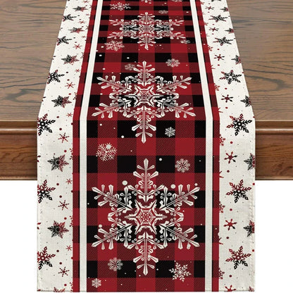 WinterTable - Weihnachts-Tischläufer aus Leinen [Letzter Tag Rabatt]
