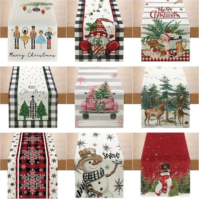 WinterTable - Weihnachts-Tischläufer aus Leinen [Letzter Tag Rabatt]