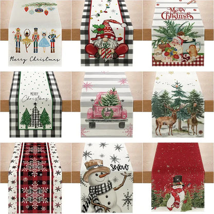 WinterTable - Weihnachts-Tischläufer aus Leinen [Letzter Tag Rabatt]
