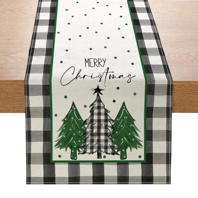 WinterTable - Weihnachts-Tischläufer aus Leinen [Letzter Tag Rabatt]