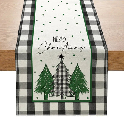 WinterTable - Weihnachts-Tischläufer aus Leinen [Letzter Tag Rabatt]