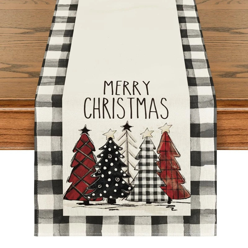 WinterTable - Weihnachts-Tischläufer aus Leinen [Letzter Tag Rabatt]