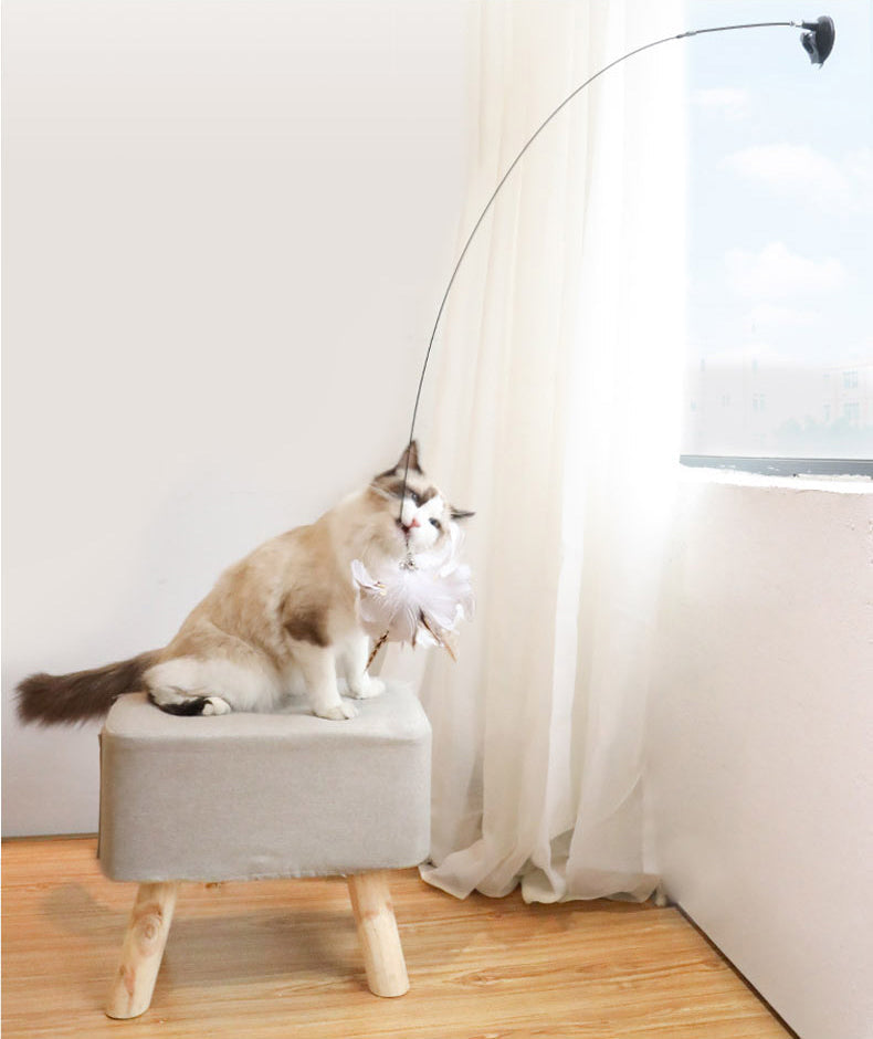 MeowFeather Toy - Interaktives Katzenspielzeug mit Federn [Letzter Tag Rabatt]