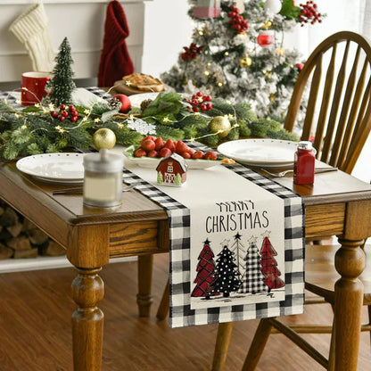 WinterTable - Weihnachts-Tischläufer aus Leinen [Letzter Tag Rabatt]