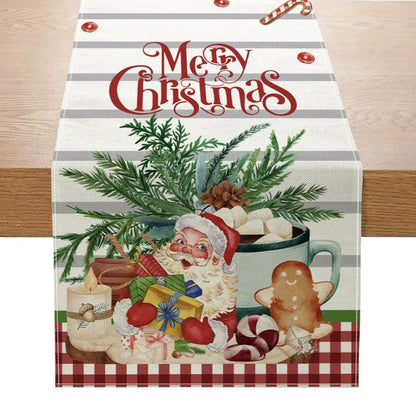 WinterTable - Weihnachts-Tischläufer aus Leinen [Letzter Tag Rabatt]