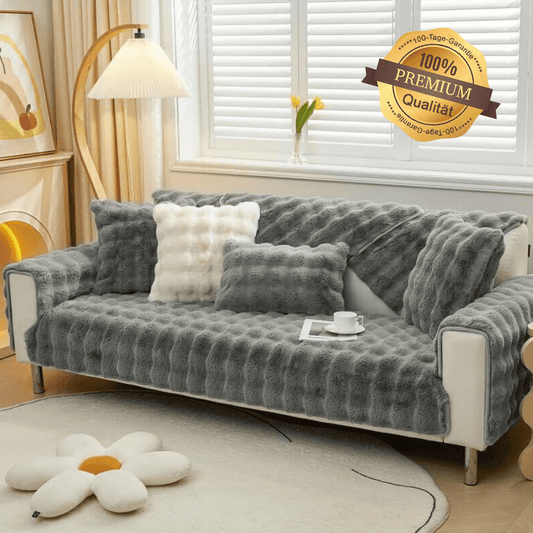 ComfortSeat - Rutschfester Premium Plüschsofa-Bezug