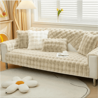 ComfortSeat - Rutschfester Premium Plüschsofa-Bezug
