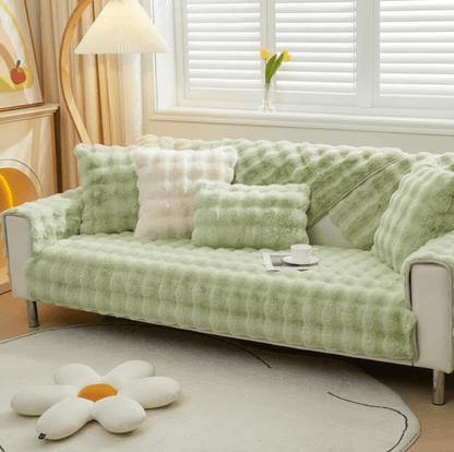 ComfortSeat - Rutschfester Premium Plüschsofa-Bezug