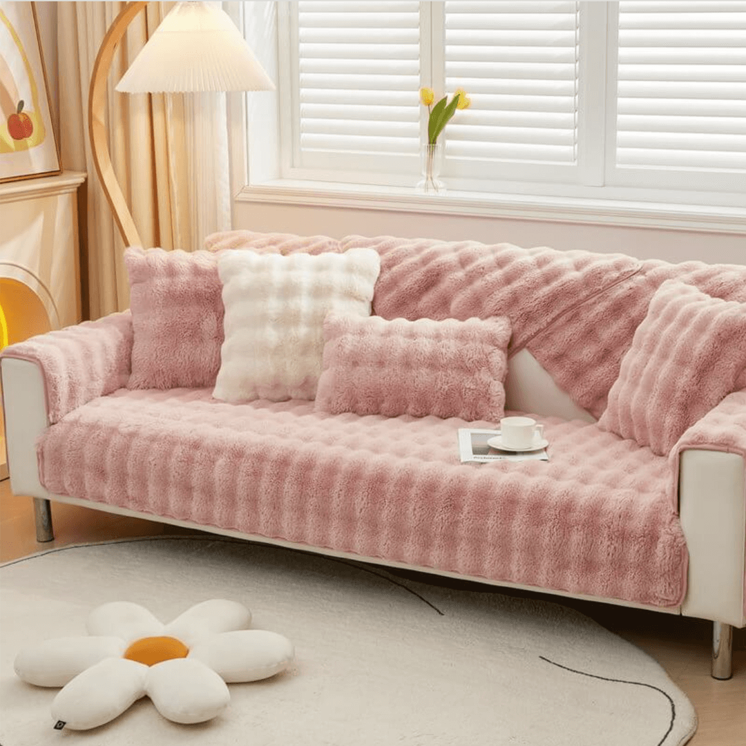 ComfortSeat - Rutschfester Premium Plüschsofa-Bezug