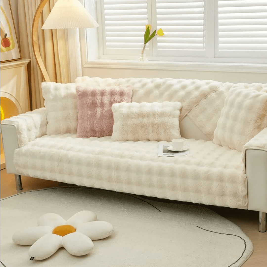 ComfortSeat - Rutschfester Premium Plüschsofa-Bezug