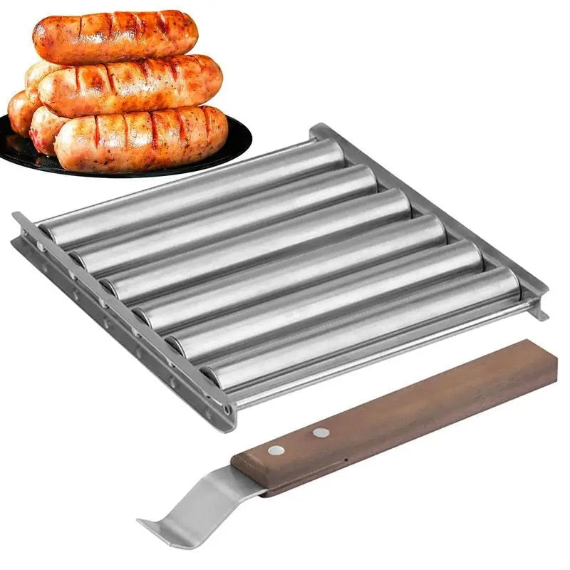 50% RABATT | WurstRoller - Edelstahl-Grill-Würstchen-Rolle [Letzter Tag Rabatt]