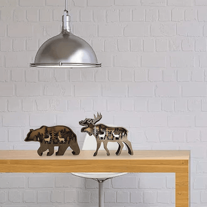 WoodenCrafts - Kreative Wald Tier Dekoration