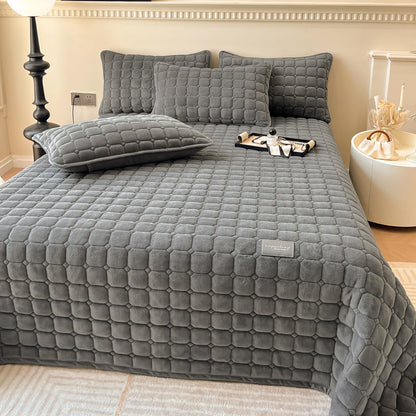 ComfiSquare - Weiche Tagesdecke im Modernen Stil mit Quadratischer Textur [Letzter Tag Rabatt]