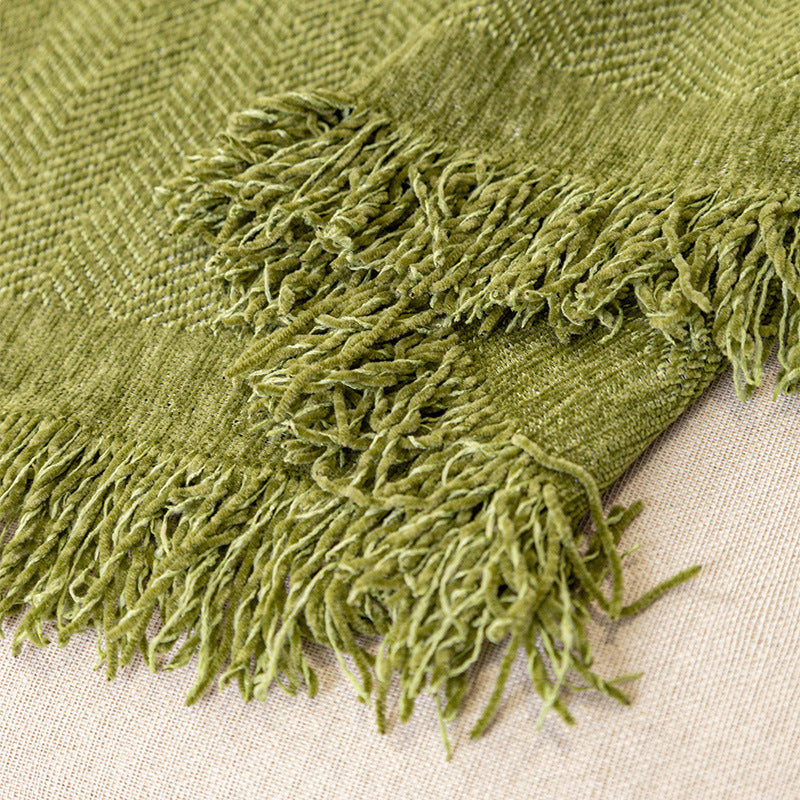 CozyMoss - Vier Jahreszeiten Universal Herringbone Chenille Sofa Handtuch