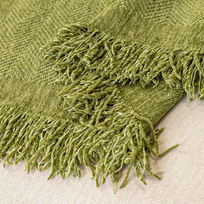 CozyMoss - Vier Jahreszeiten Universal Herringbone Chenille Sofa Handtuch