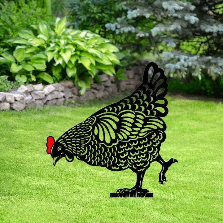 HappyChicken - Hühner-Gartendekoration - Satz von 5