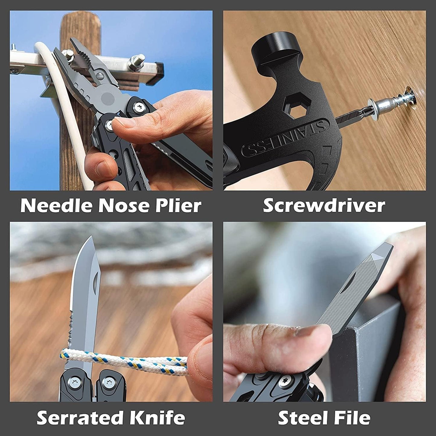 MultiForge - 14 in 1 Edelstahl-Multifunktionshammer [Letzter Tag Rabatt]
