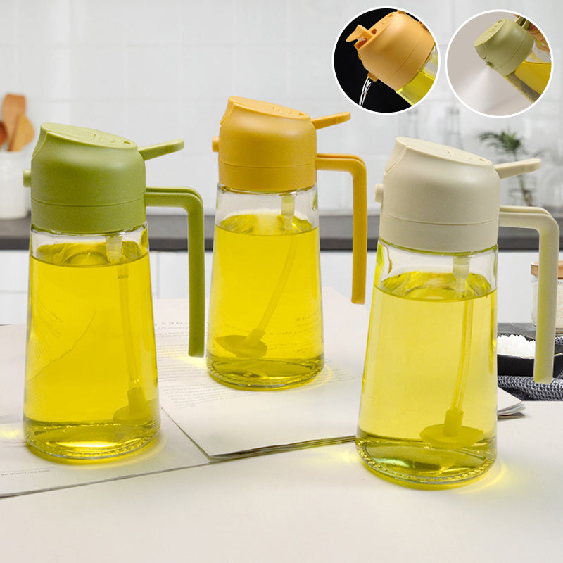 EasyOil - 2 in 1 Ölsprüher und -spender aus Glas