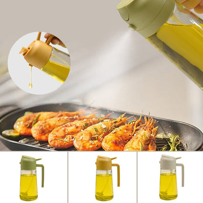 EasyOil - 2 in 1 Ölsprüher und -spender aus Glas