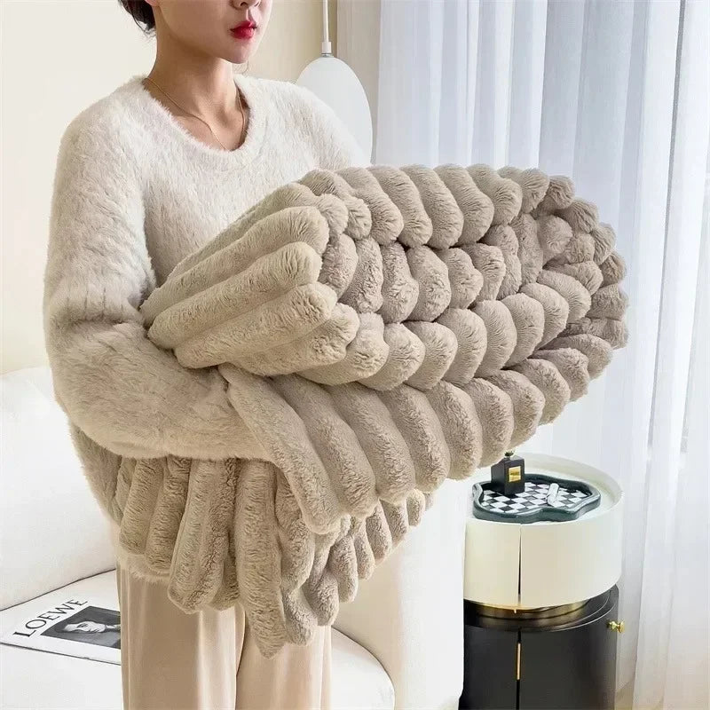 50% RABATT | BlissBlanket - Kuschelige Herbst/Winter Kaninchen Plüschdecke [Letzter Tag Rabatt]