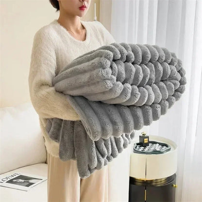 50% RABATT | BlissBlanket - Kuschelige Herbst/Winter Kaninchen Plüschdecke [Letzter Tag Rabatt]