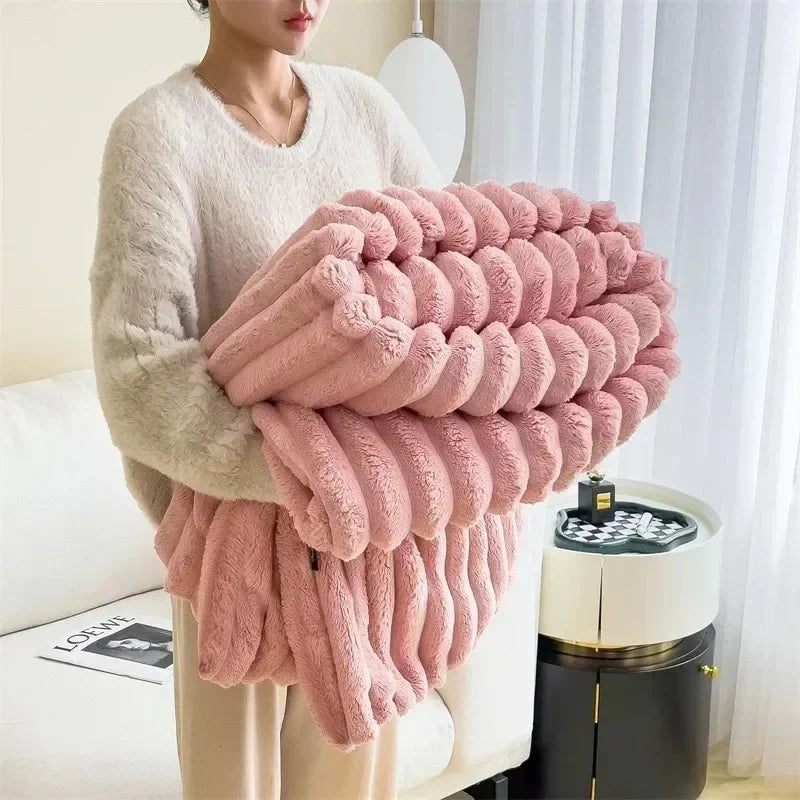 50% RABATT | BlissBlanket - Kuschelige Herbst/Winter Kaninchen Plüschdecke [Letzter Tag Rabatt]