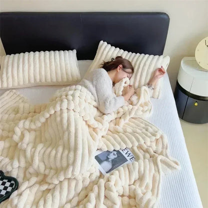 50% RABATT | BlissBlanket - Kuschelige Herbst/Winter Kaninchen Plüschdecke [Letzter Tag Rabatt]