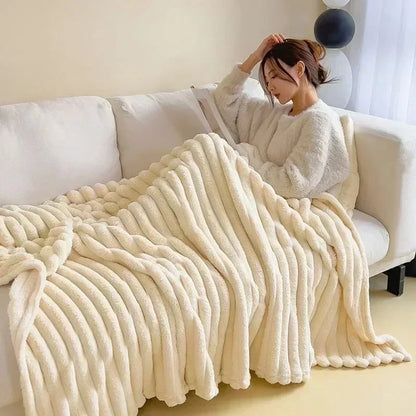 50% RABATT | BlissBlanket - Kuschelige Herbst/Winter Kaninchen Plüschdecke [Letzter Tag Rabatt]