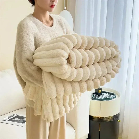 50% RABATT | BlissBlanket - Kuschelige Herbst/Winter Kaninchen Plüschdecke [Letzter Tag Rabatt]