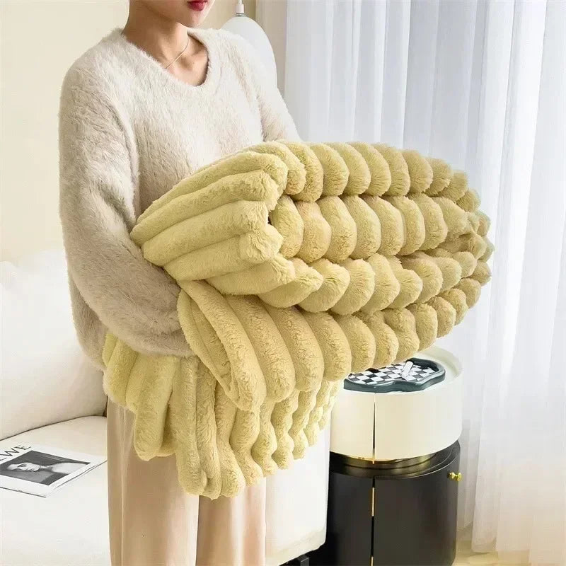 50% RABATT | BlissBlanket - Kuschelige Herbst/Winter Kaninchen Plüschdecke [Letzter Tag Rabatt]