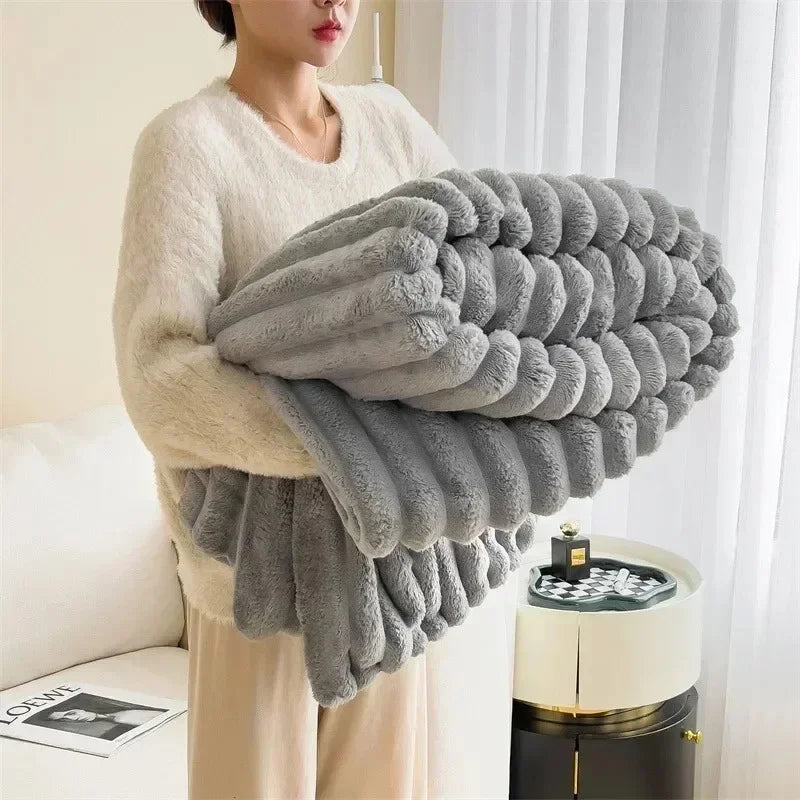 50% RABATT | BlissBlanket - Kuschelige Herbst/Winter Kaninchen Plüschdecke [Letzter Tag Rabatt]