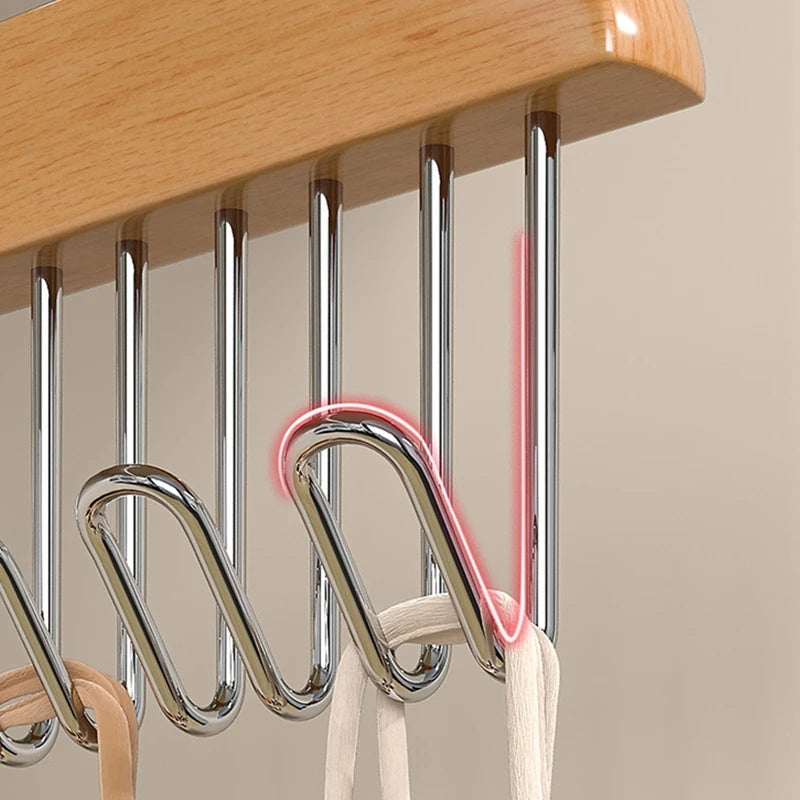 2+1 GRATIS | WoodenHang - Massivholz-Schrank-Organizer [Letzter Tag Rabatt]
